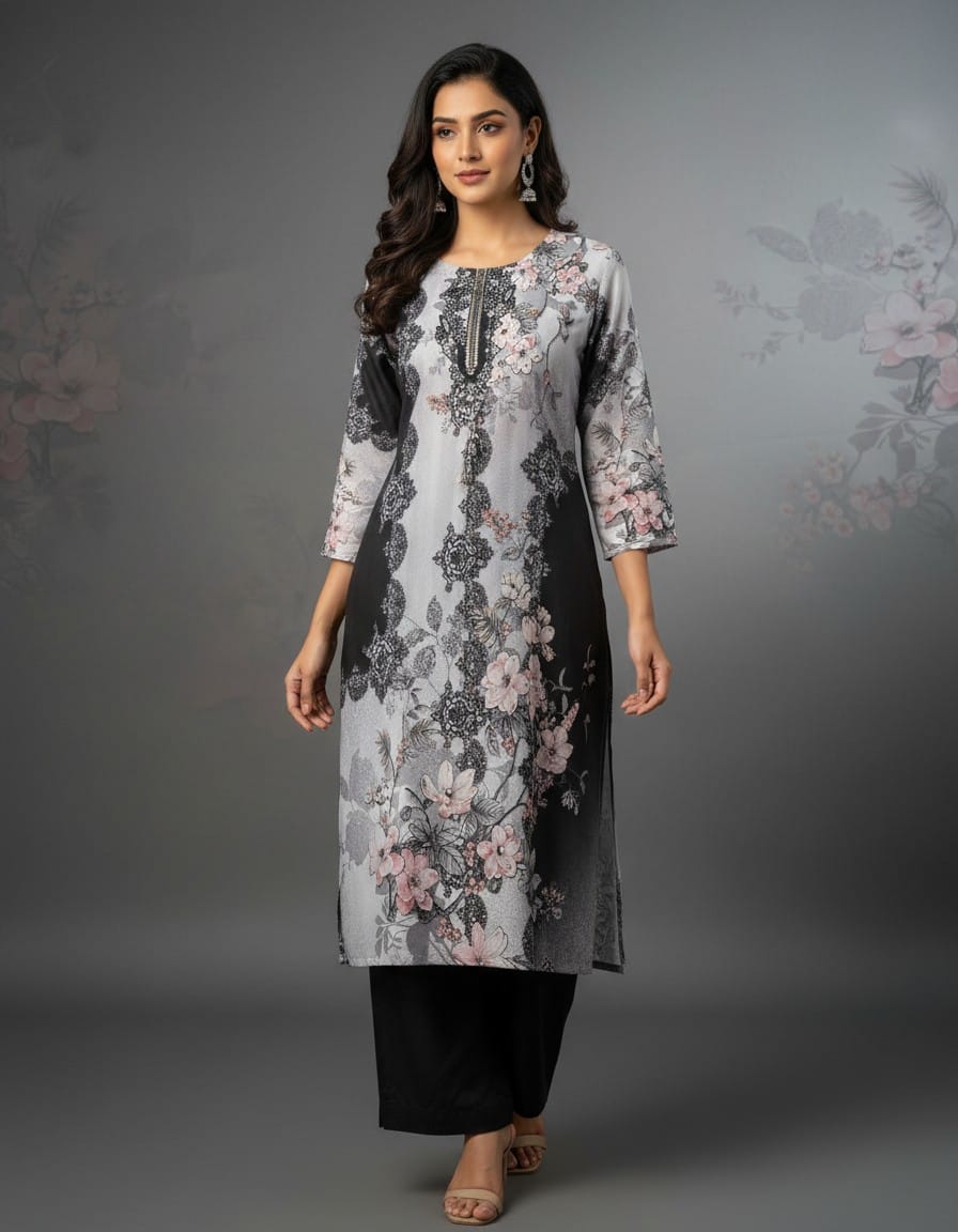 Black And Grey Digital Print