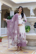 Cream & Onion Chifon Floral Print