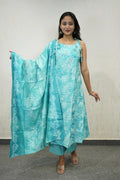 Light Blue Strap Cut Sleeves