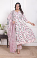 White & Pink Printed